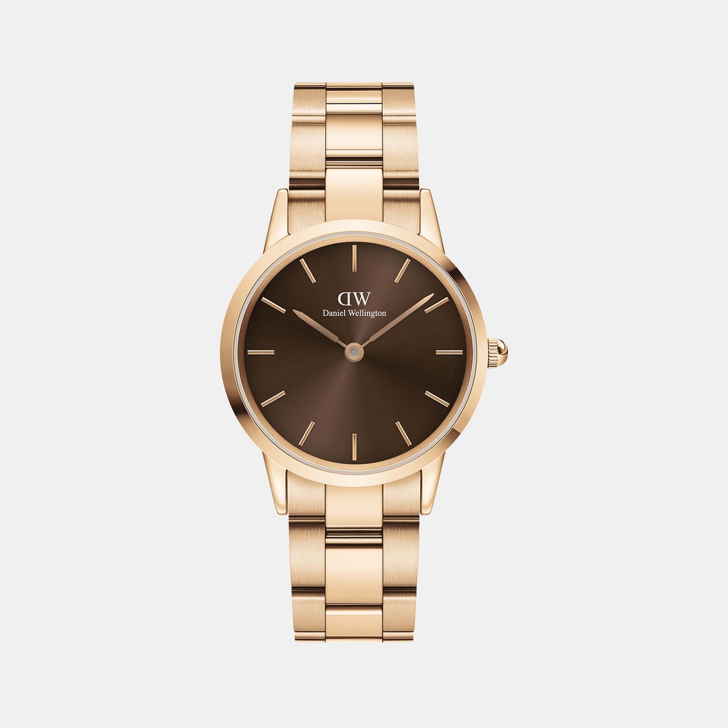 Iconic Female Brown Analog Stainless Steel Watch DW00100462