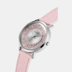 Dahila Women Quartz Pink Dial Analog Leather Watch GW0529L1