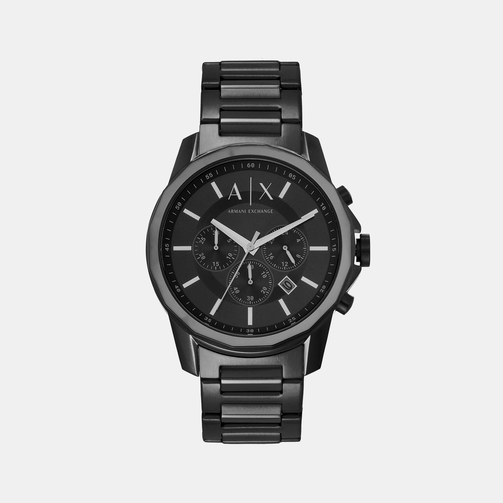 Armani Exchange Round Black Chronograph watch