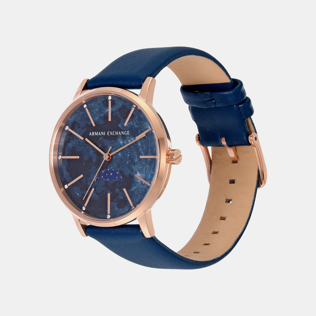 Armani Exchange Women Round Rose Gold watch