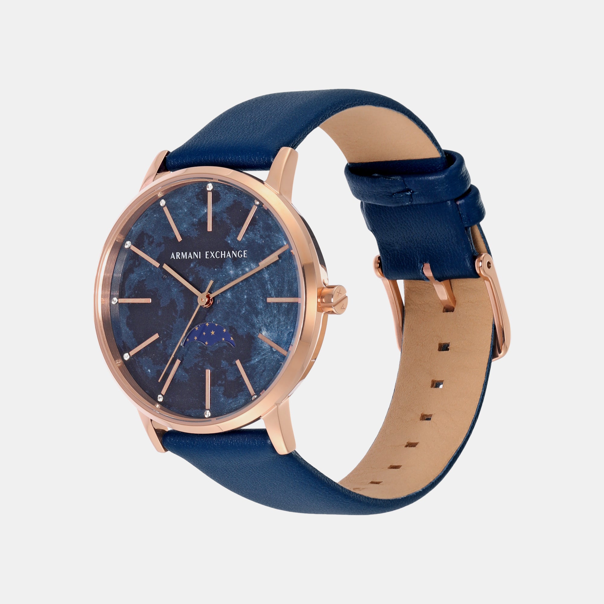Armani Exchange Women Round Rose Gold watch