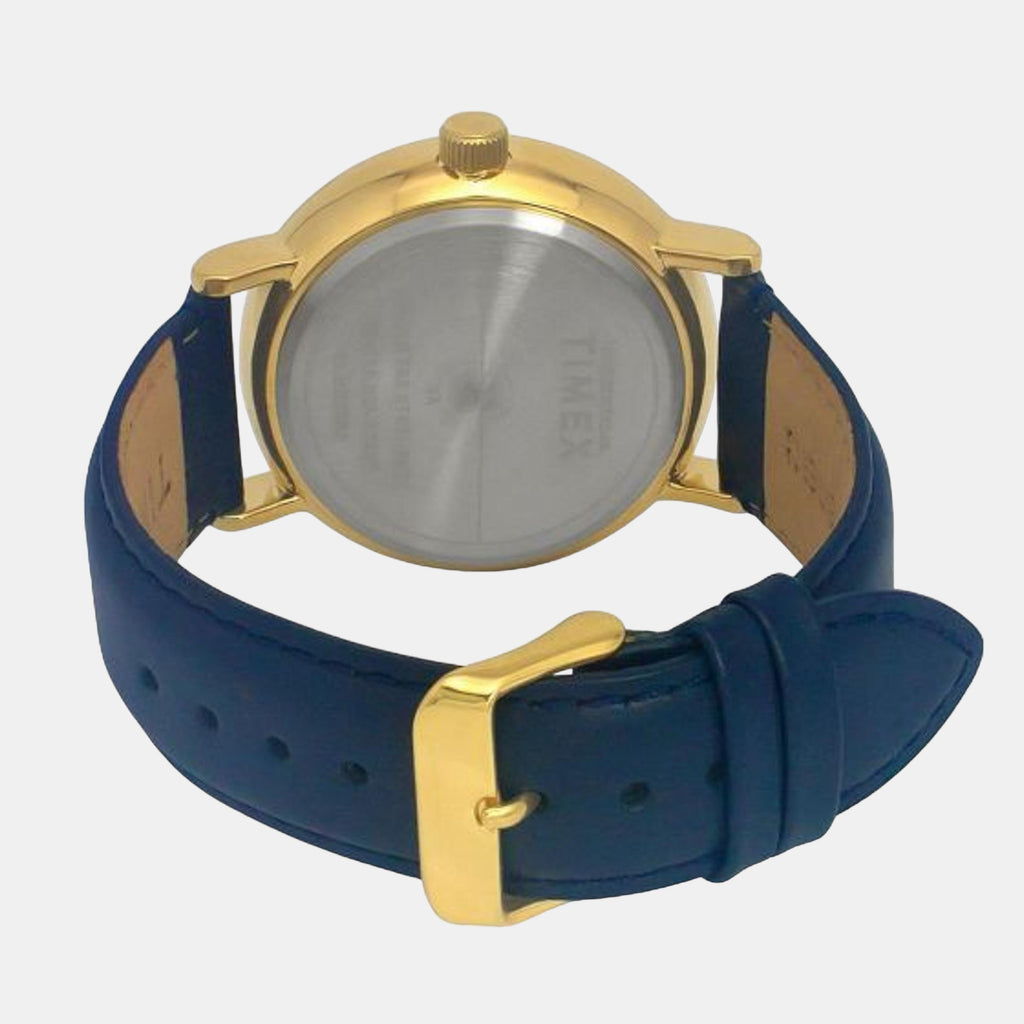 Fashion Men Quartz Blue Dial Chronograph Leather Watch TWEG20016