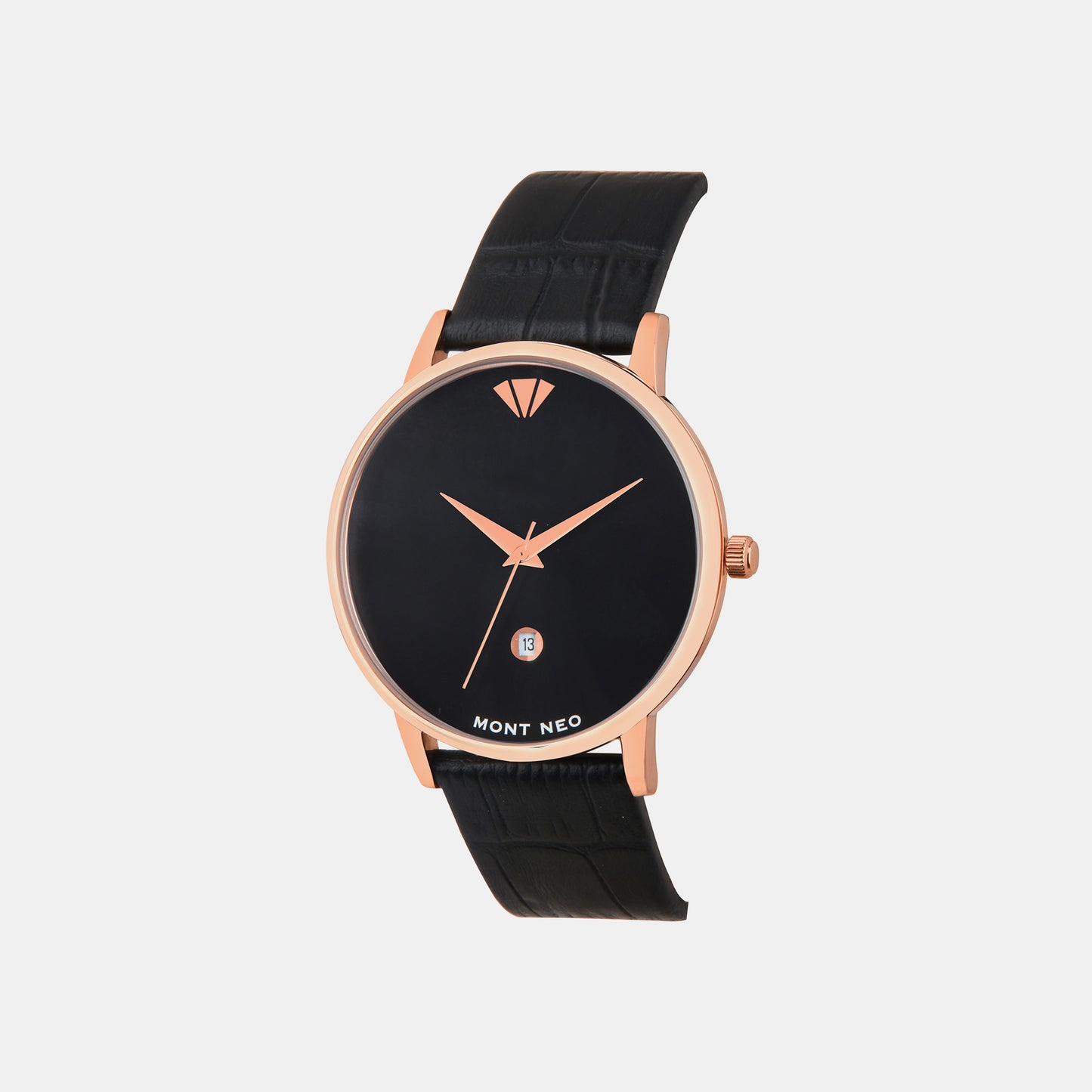 Male Black Analog Leather Watch G1034E-L3304