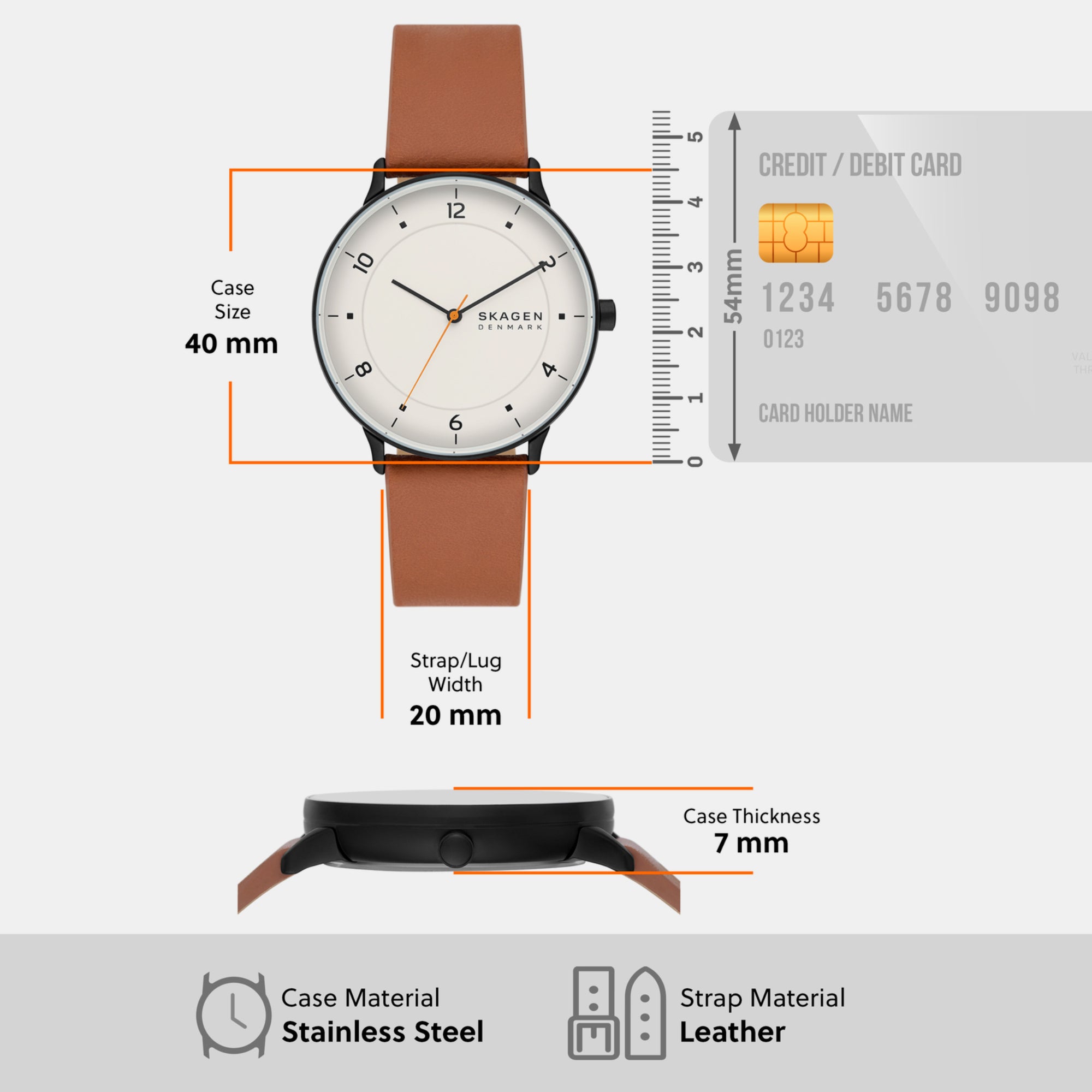 Skagen Stainless Steel Round watch