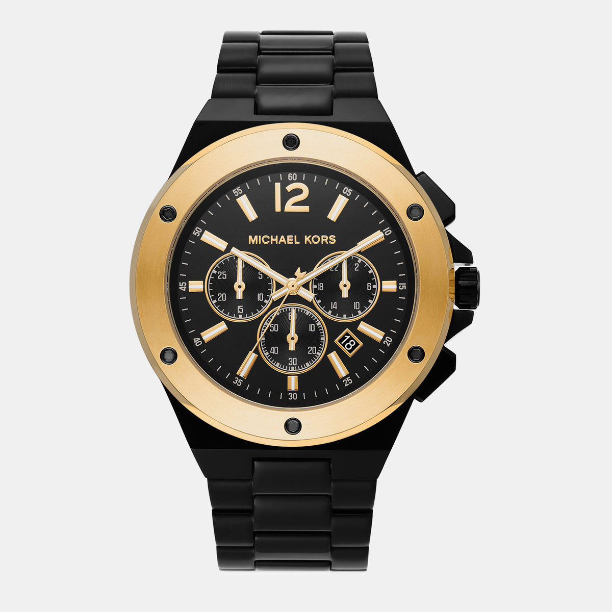 Michael Kors Round Black Chronograph watch