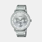 Casio Round Silver Chronograph watch