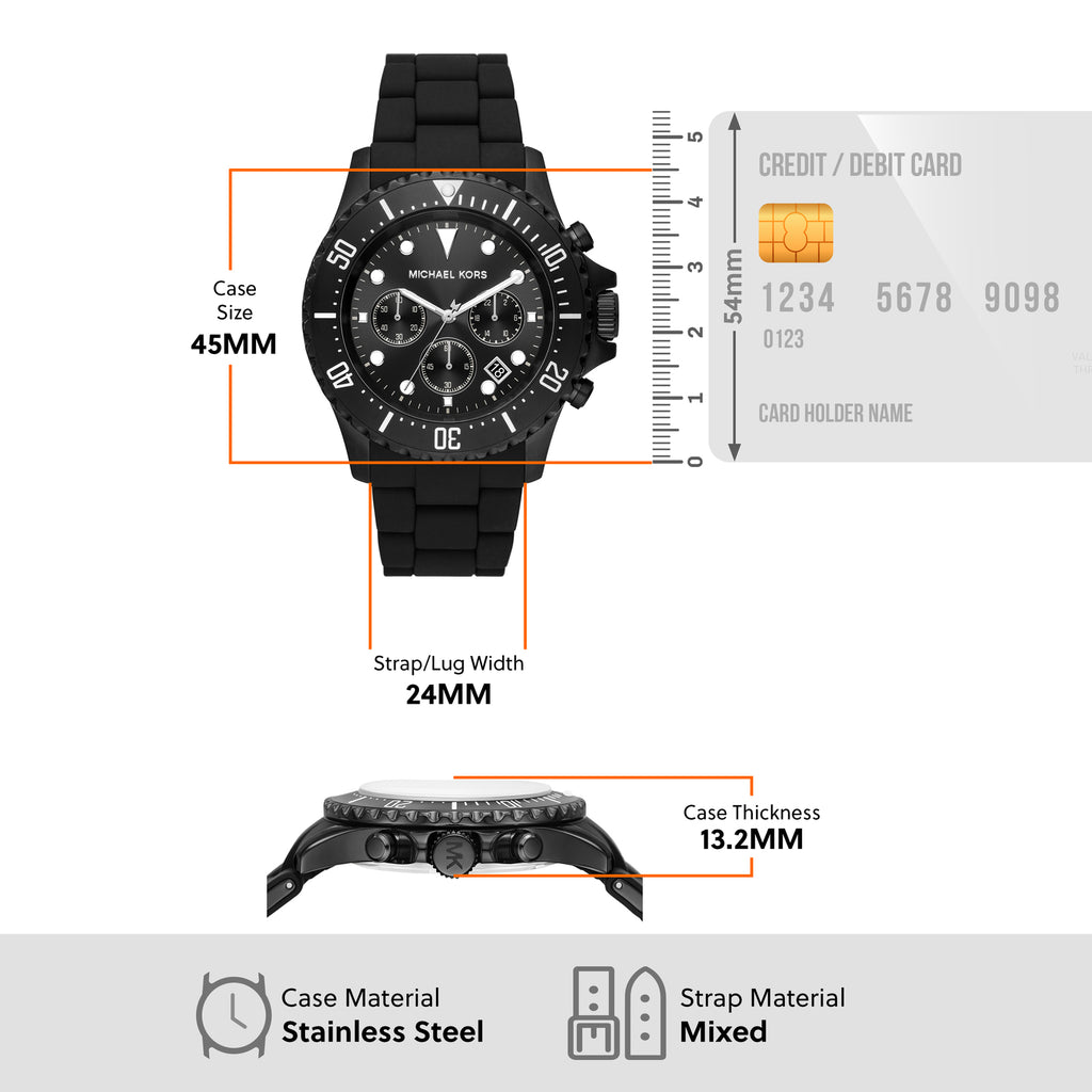 Michael Kors Silicone Black watch