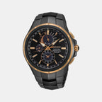 Seiko Round Black Chronograph watch