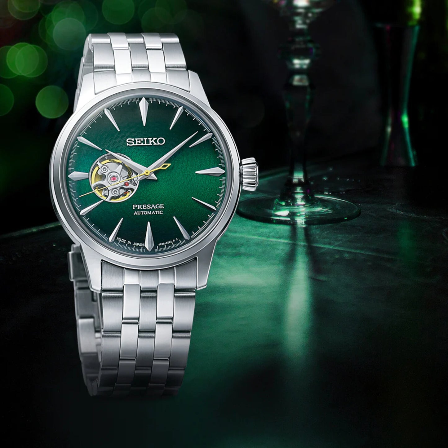 Presage Male Green Automatic Stainless steel Watch