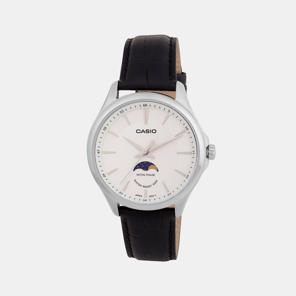 Casio Round White Analog watch