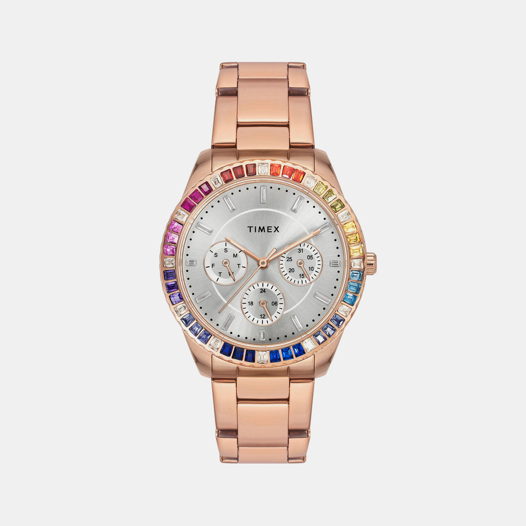 Timex Round Silver Analog watch