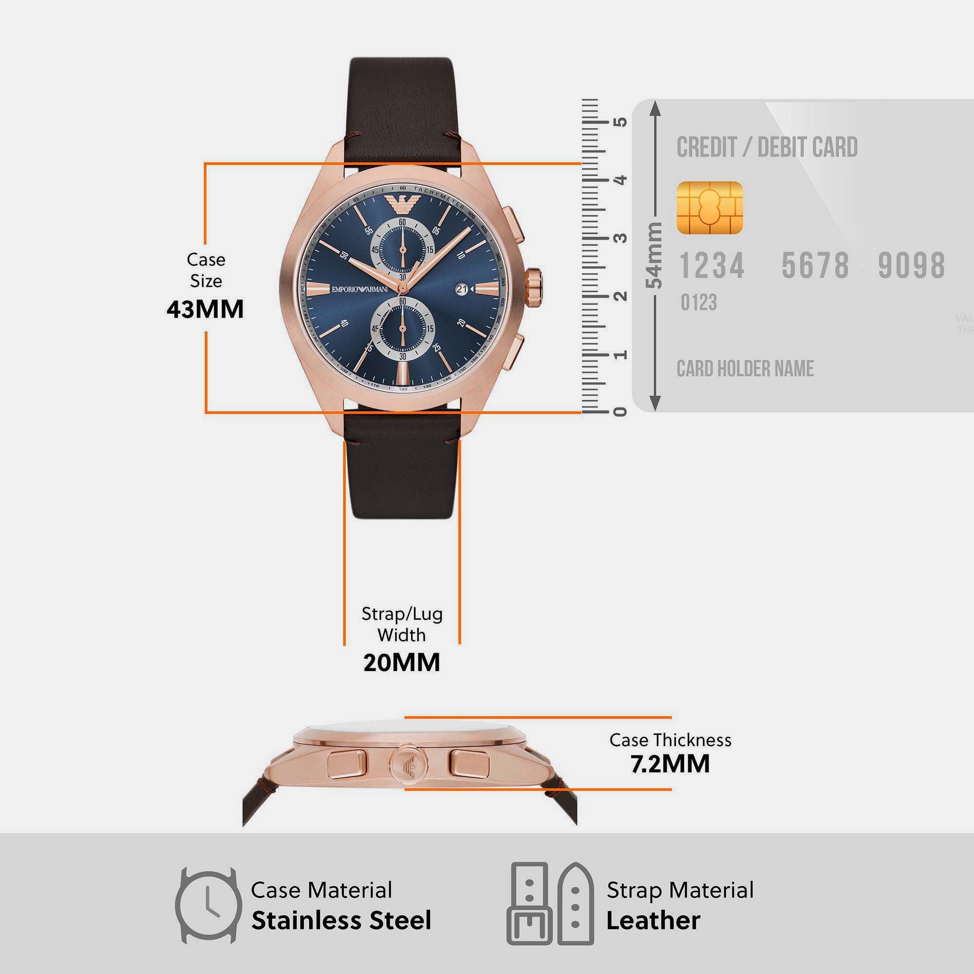 Emporio Armani 30 mm Black Quartz watch