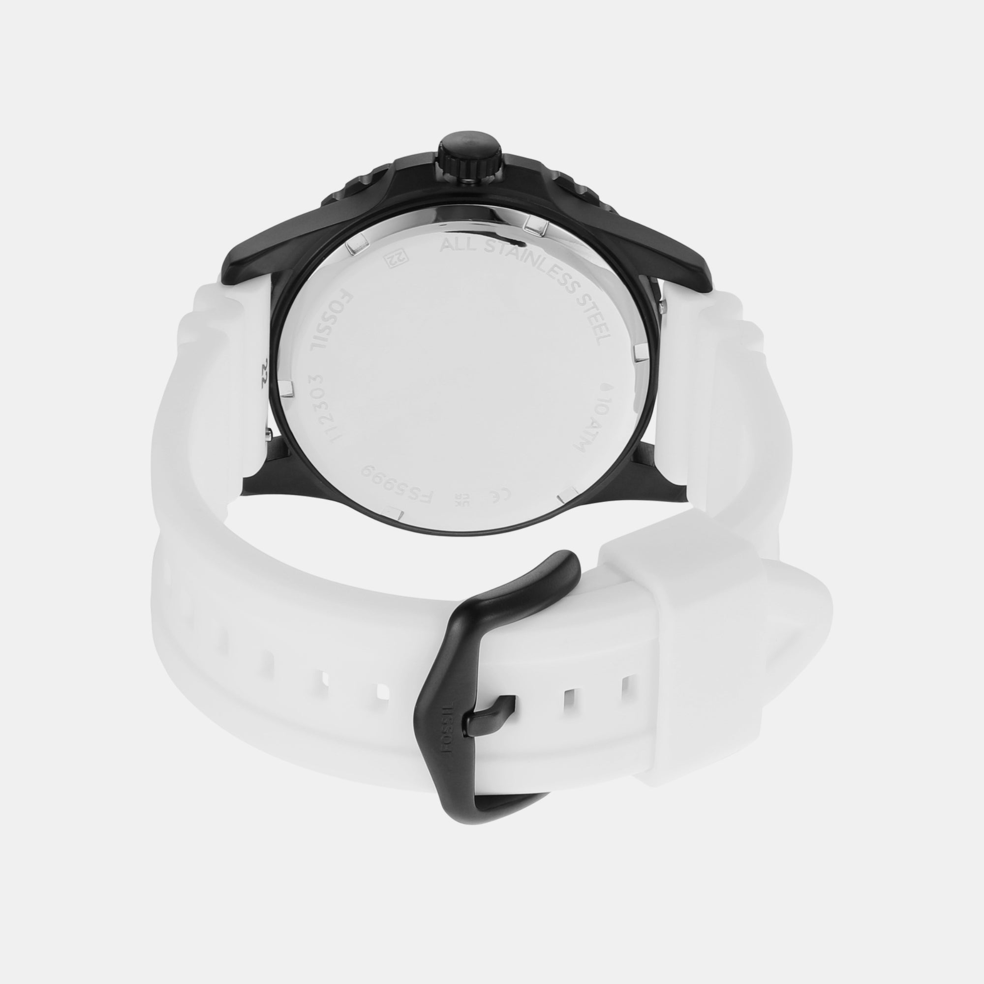 Male White Analog Silicone Watch FS5999 – Just In Time