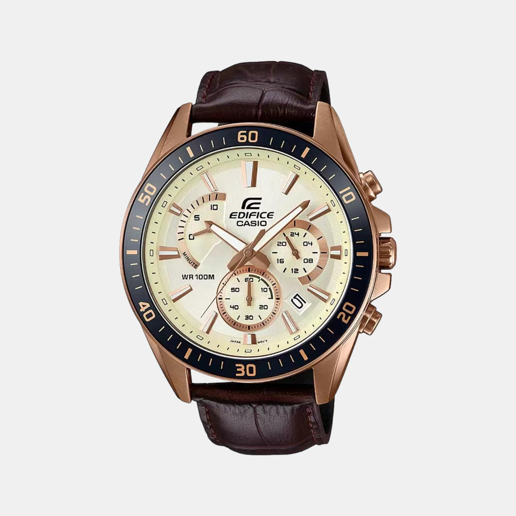 Casio Round Rose Gold Chronograph watch