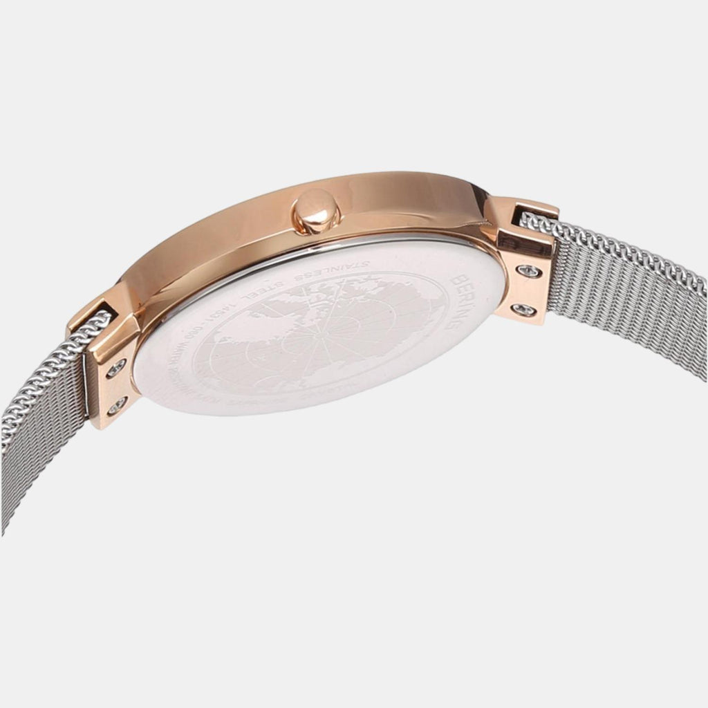 Bering Unisex Round Silver watch