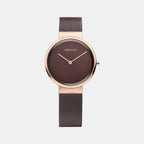 Bering Round Brown Analog watch