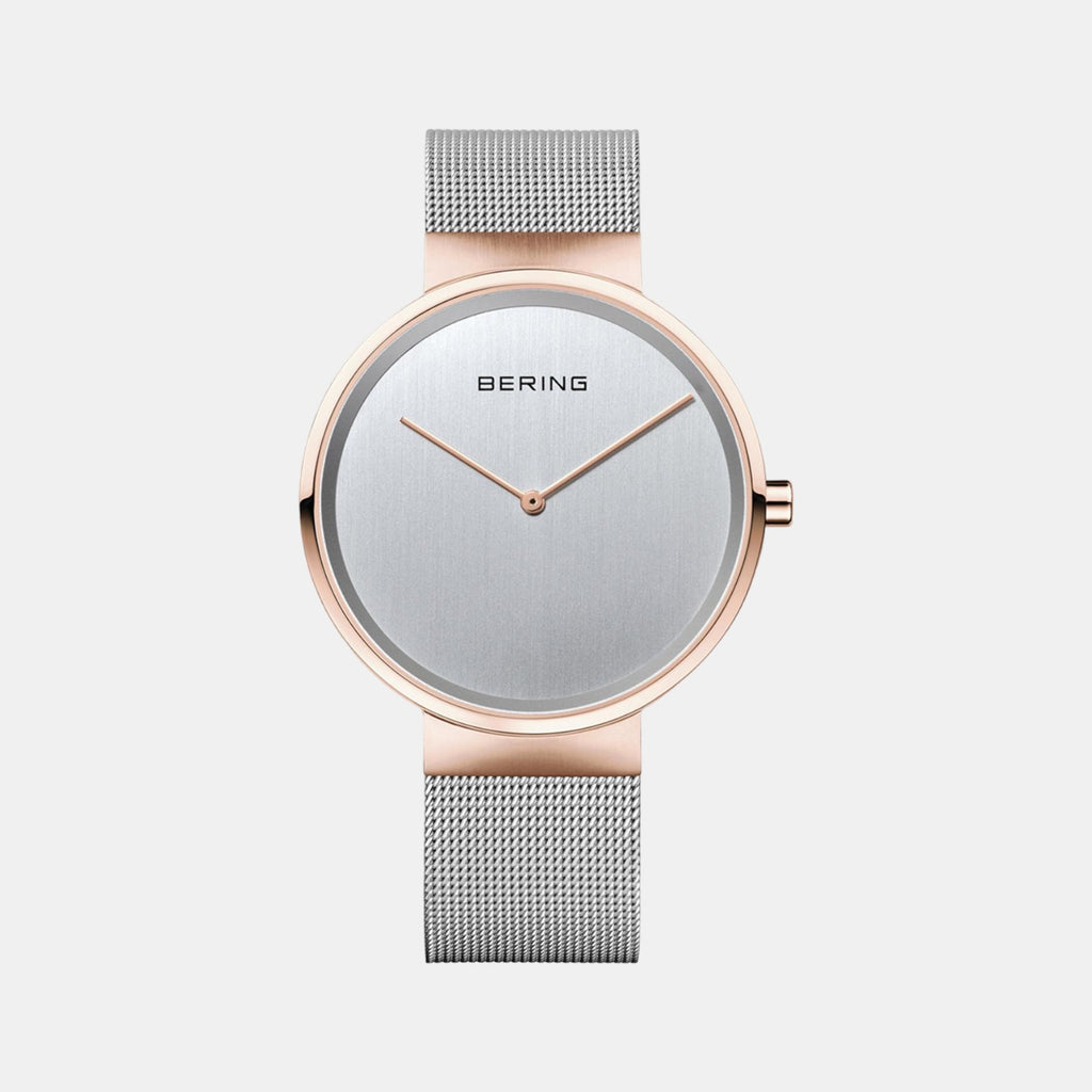 Bering Round Silver Analog watch