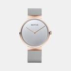 Bering Round Silver Analog watch