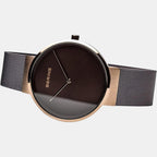Bering Unisex Round Brown watch