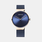 Bering Round Blue Analog watch