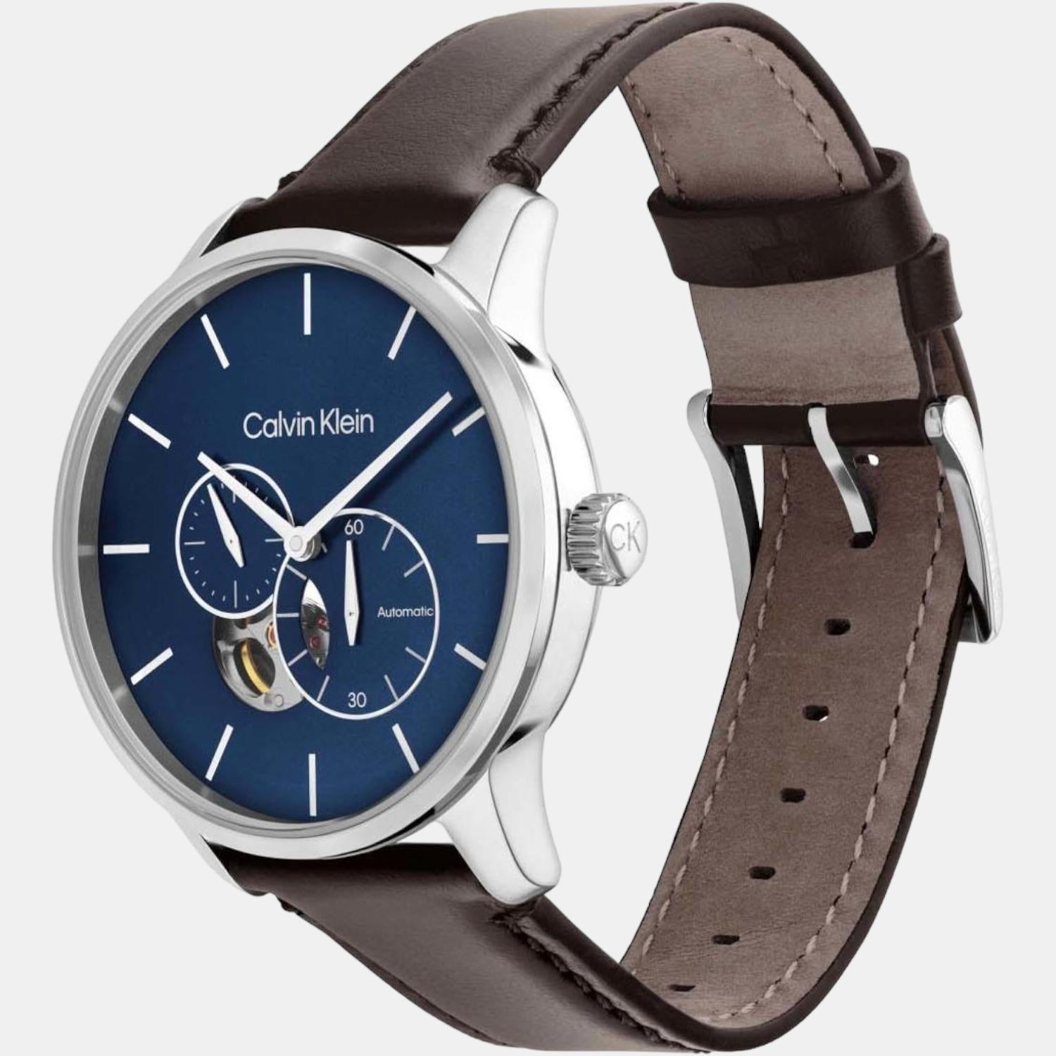Calvin Klein Men Round Blue watch