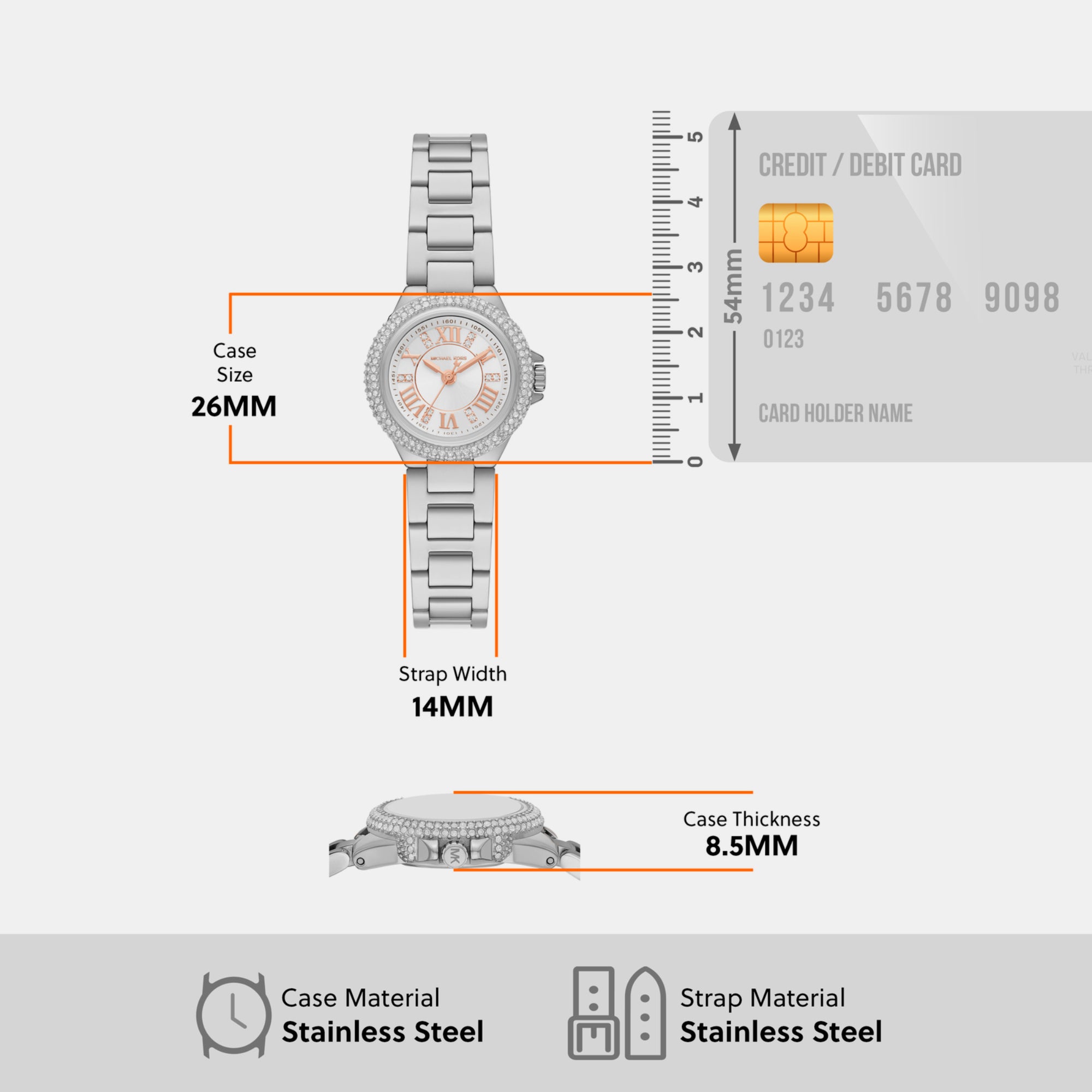 Michael Kors Stainless Steel Round watch