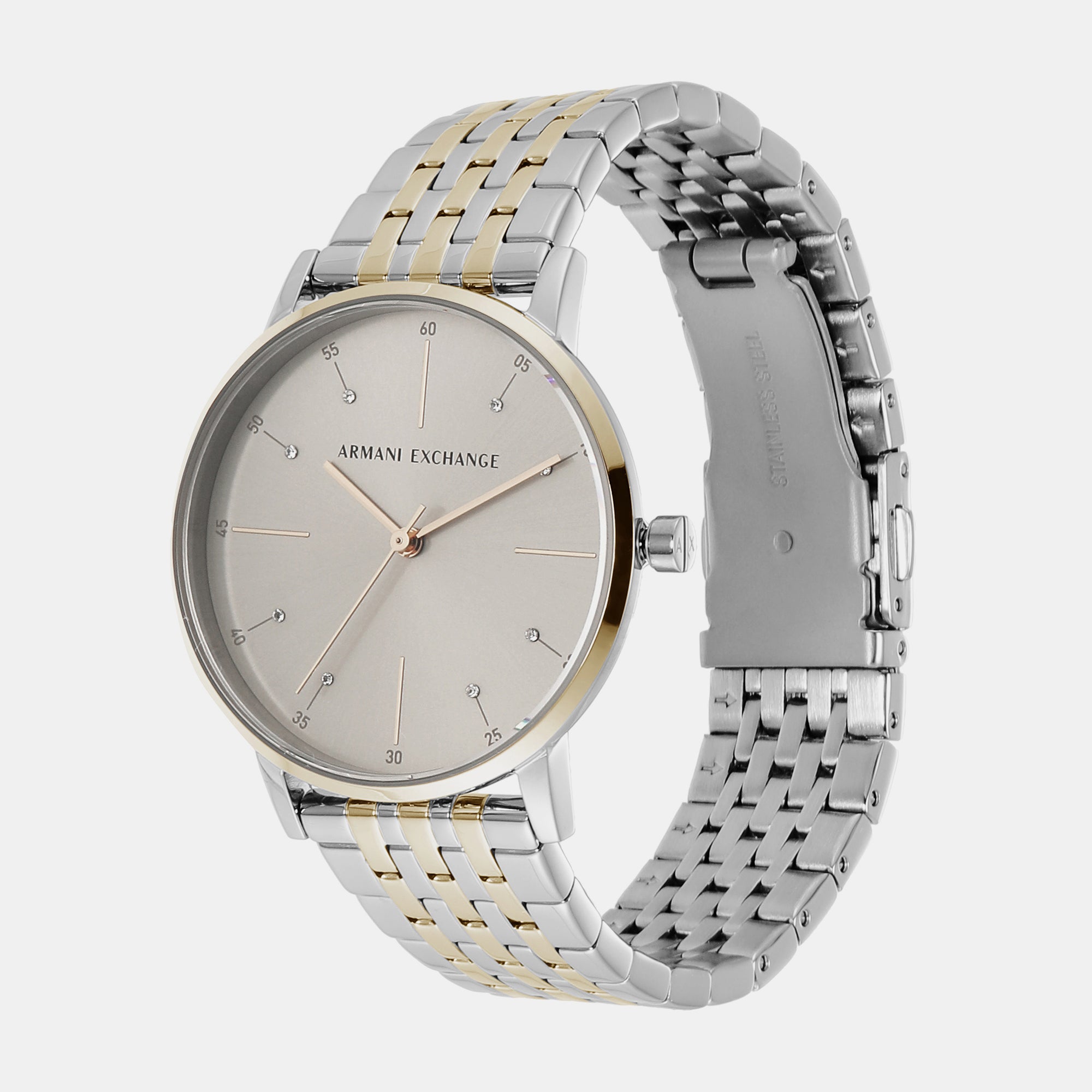 Armani Exchange Women Round Grey watch