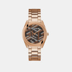 Guess Round Brown Analog watch