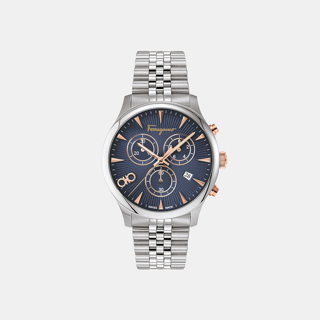 Ferragamo Round Blue Chronograph watch