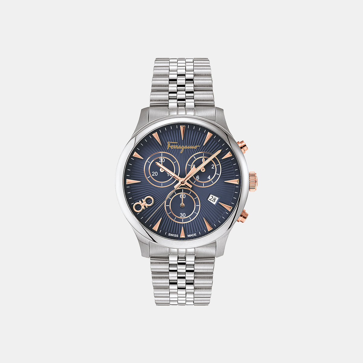 Ferragamo Round Blue Chronograph watch