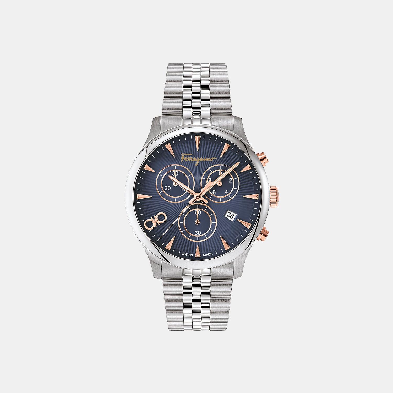 Male Blue Chronograph Stainless Steel Watch SFEZ00120