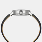 Timex Leather Silver watch