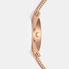 Grenen Lille Solar Powered Women Solar White Dial Analog Stainless Steel Watch SKW3078