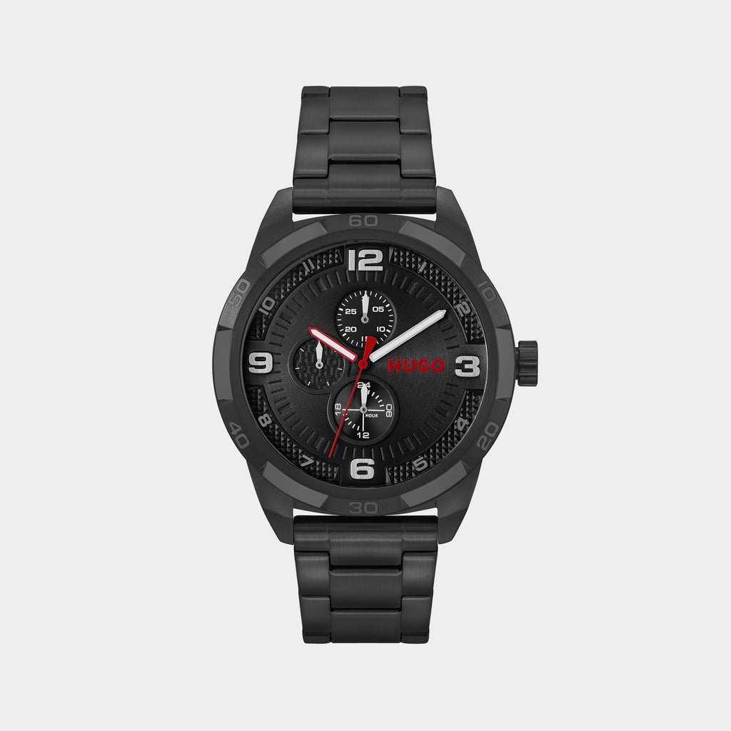 Boss Round Black Chronograph watch