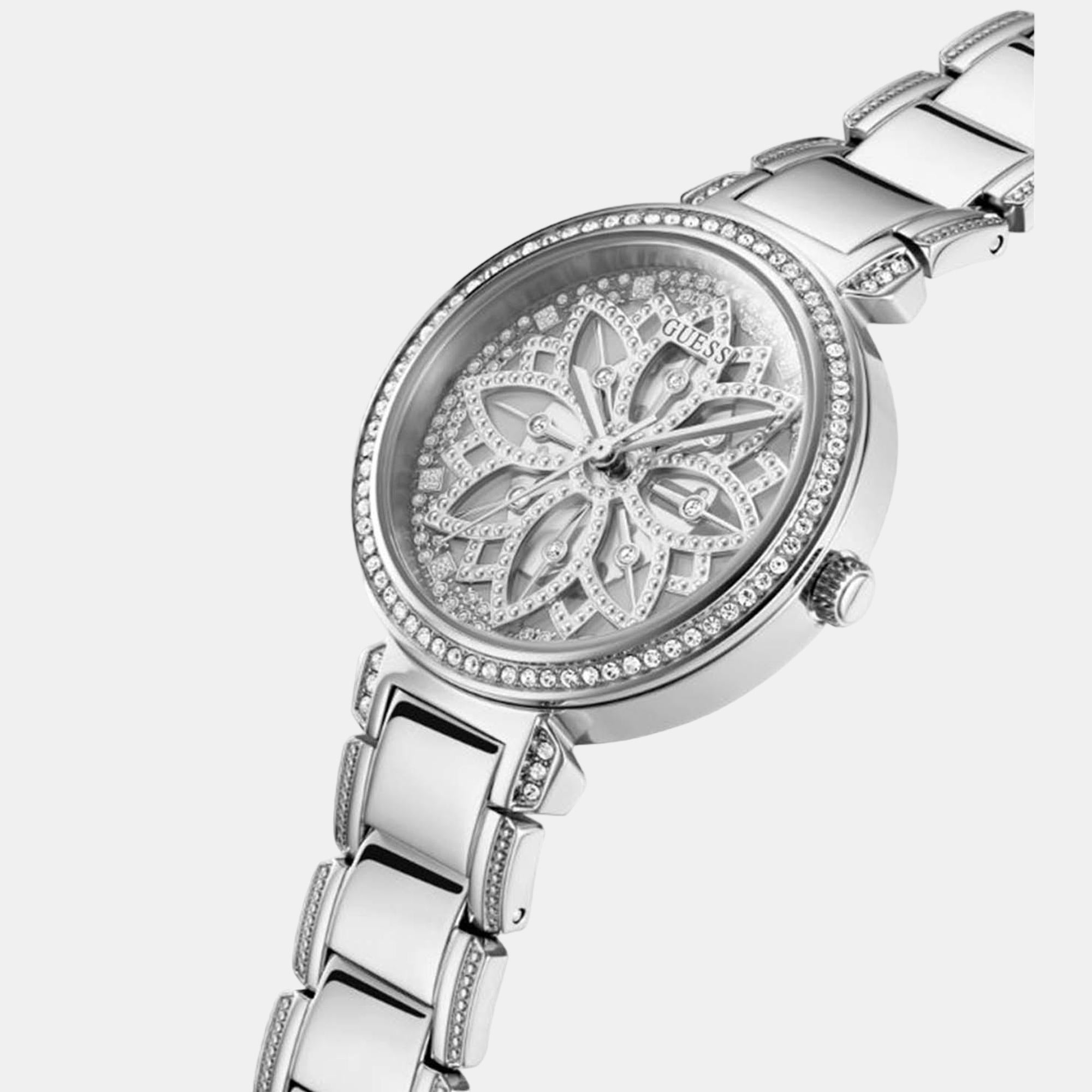 Lily Women Quartz Silver Dial Analog Stainless Steel Watch GW0528L1