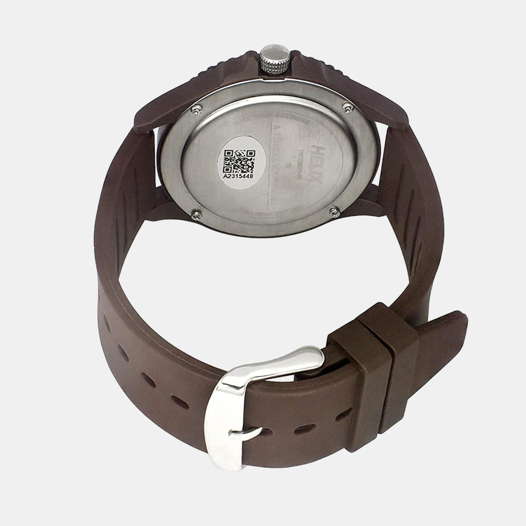 Men Quartz Two Tone Dial Analog Silicone Watch TW033HG19