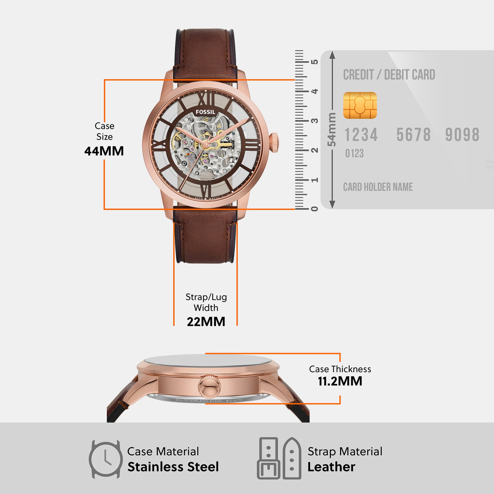 Fossil Leather Brown watch