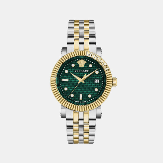 Male Green Analog Stainless Steel Watch VESR00722