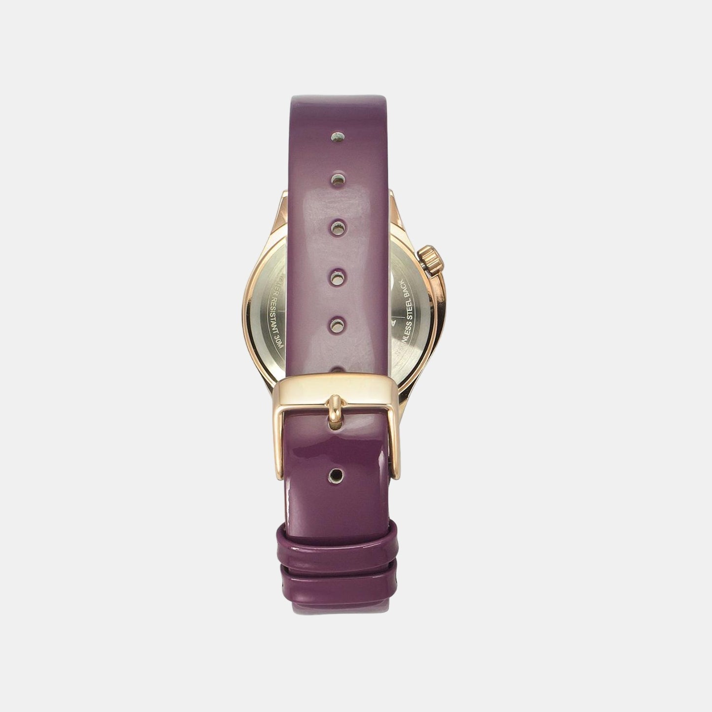 Women Purple Analog Leather Watch TW037HL13