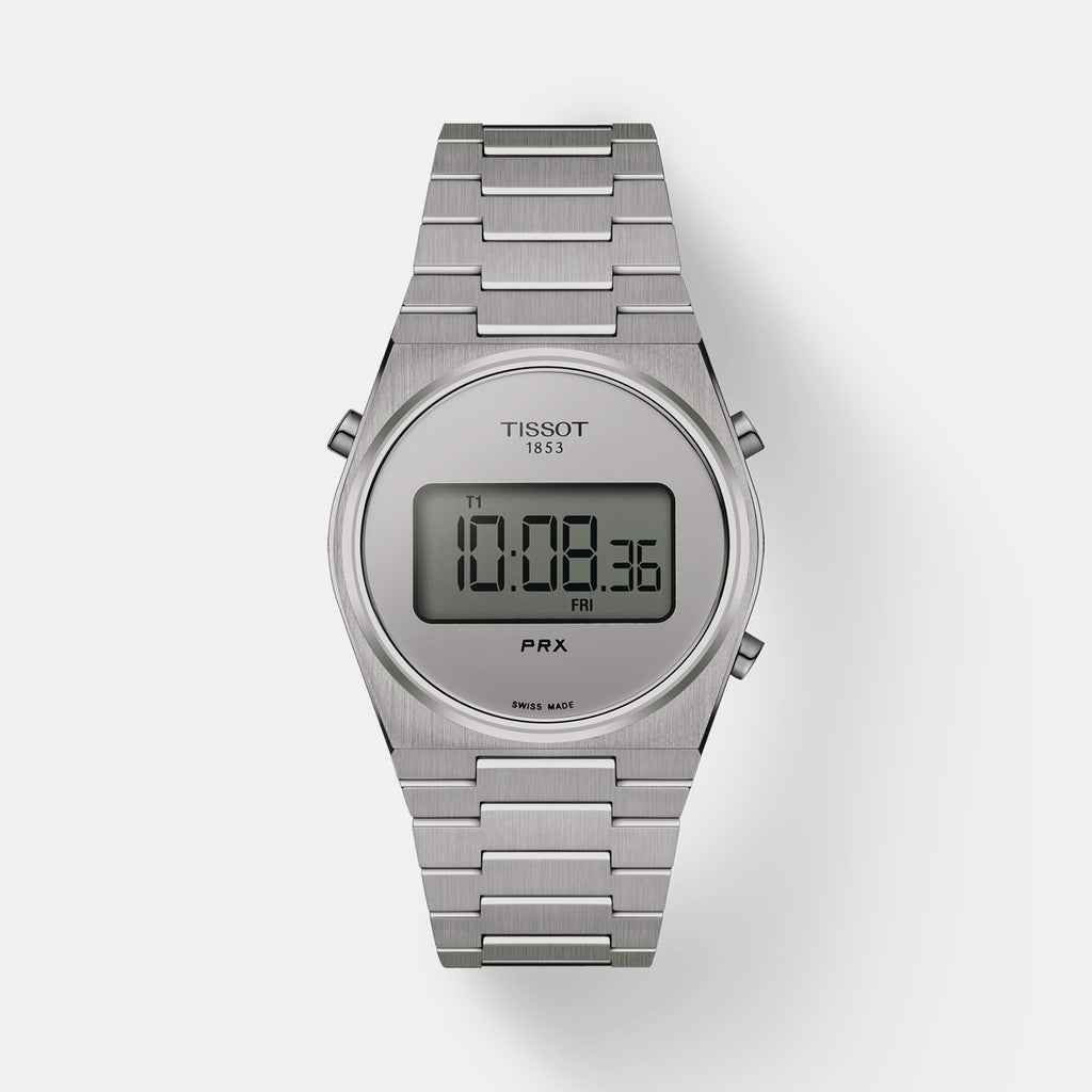 Tissot Tonneau Silver Digital watch