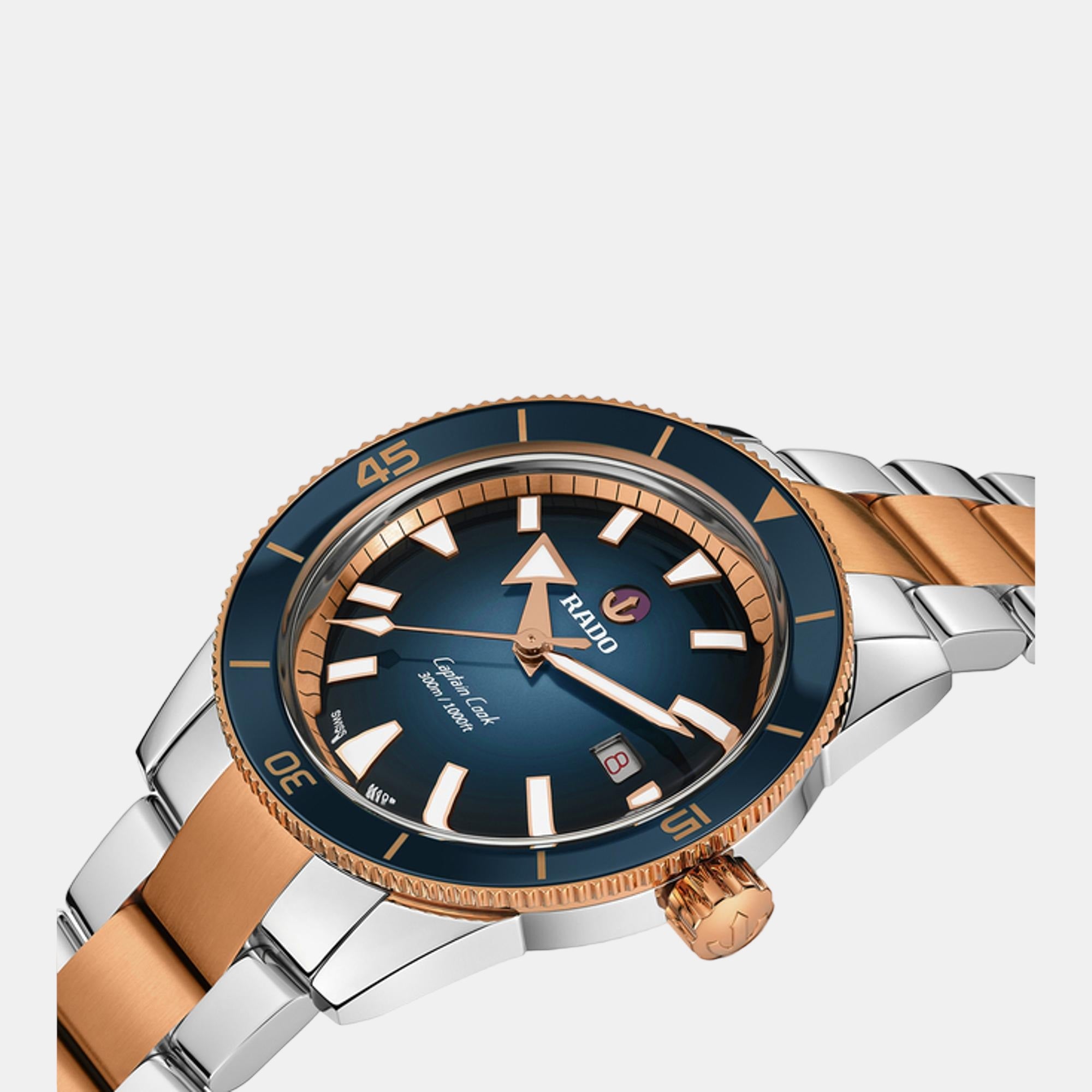 Captain Cook Men Automatic Blue Dial Analog Stainless Steel Watch R32137203