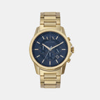 Armani Exchange Round Blue Chronograph watch