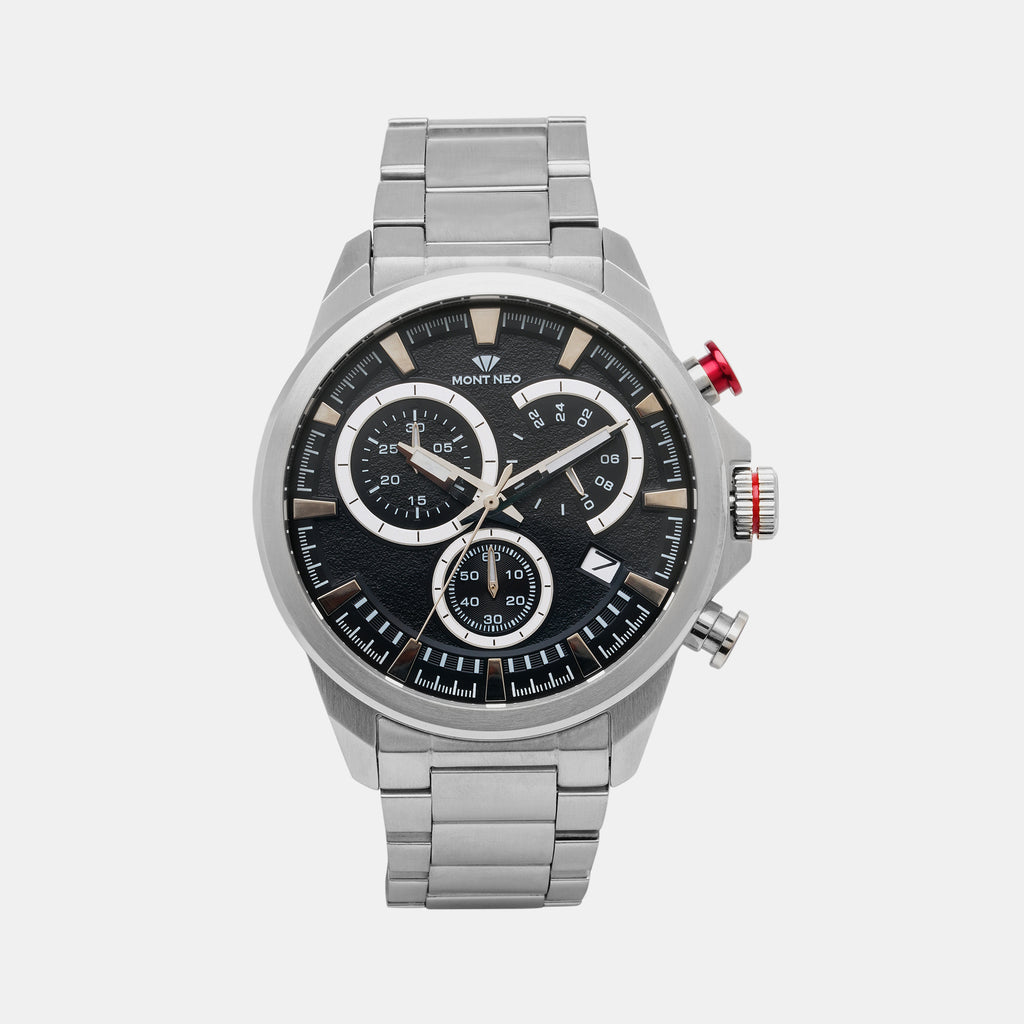 Mont Neo Round Black Chronograph watch