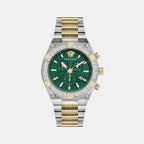 Versace Round Green Chronograph watch