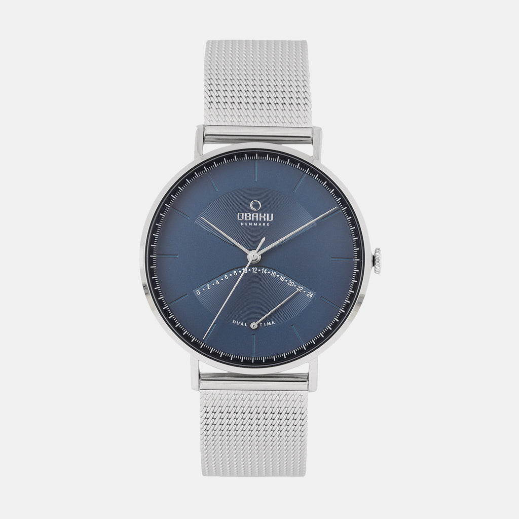 Obaku Round Blue Analog watch