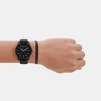 Armani Exchange Men Round Black watch