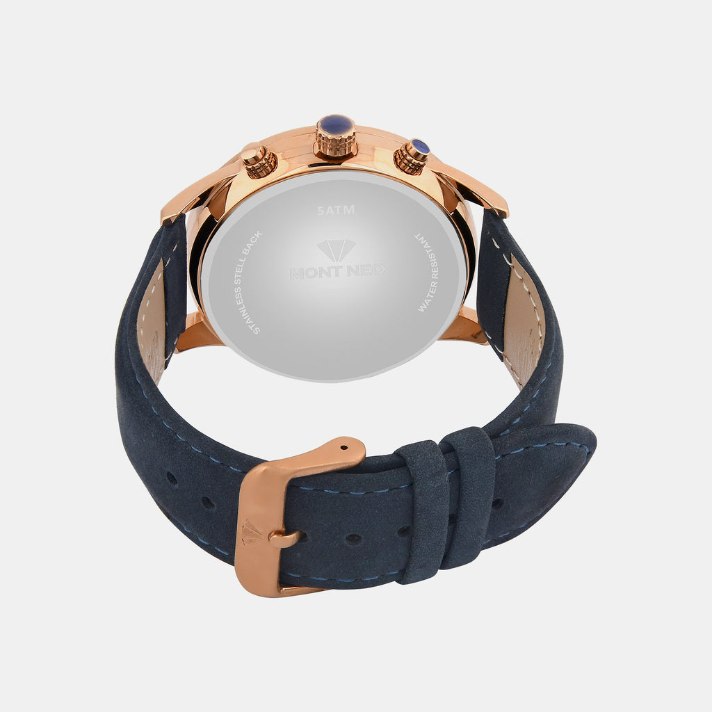 Mont Neo Men Round Blue watch