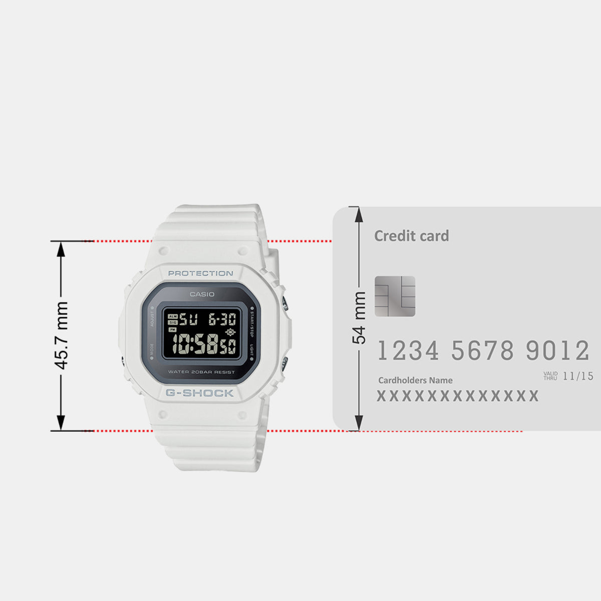 Casio Square Quartz Digital Women watch
