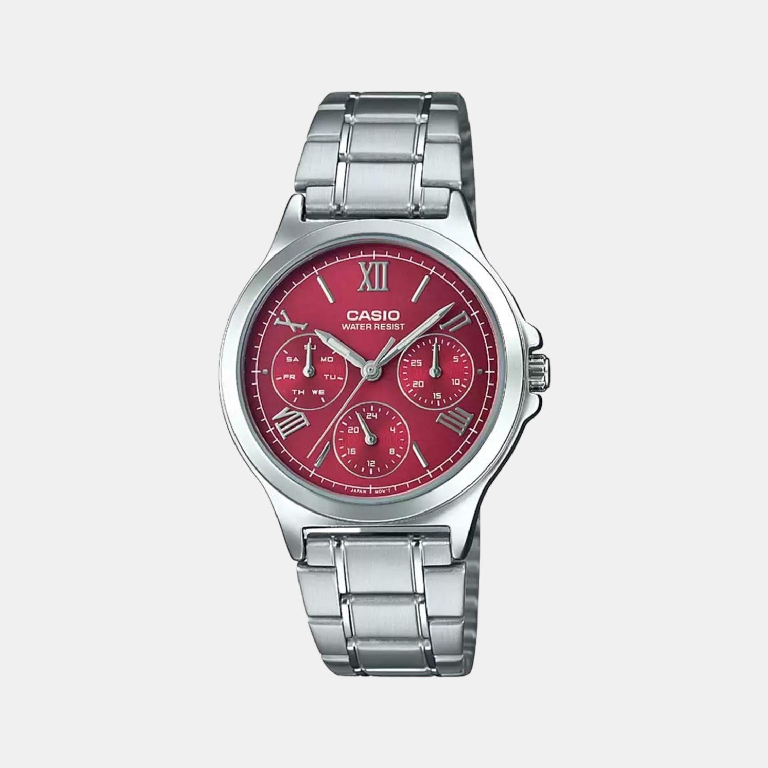 Casio Round Red Chronograph watch