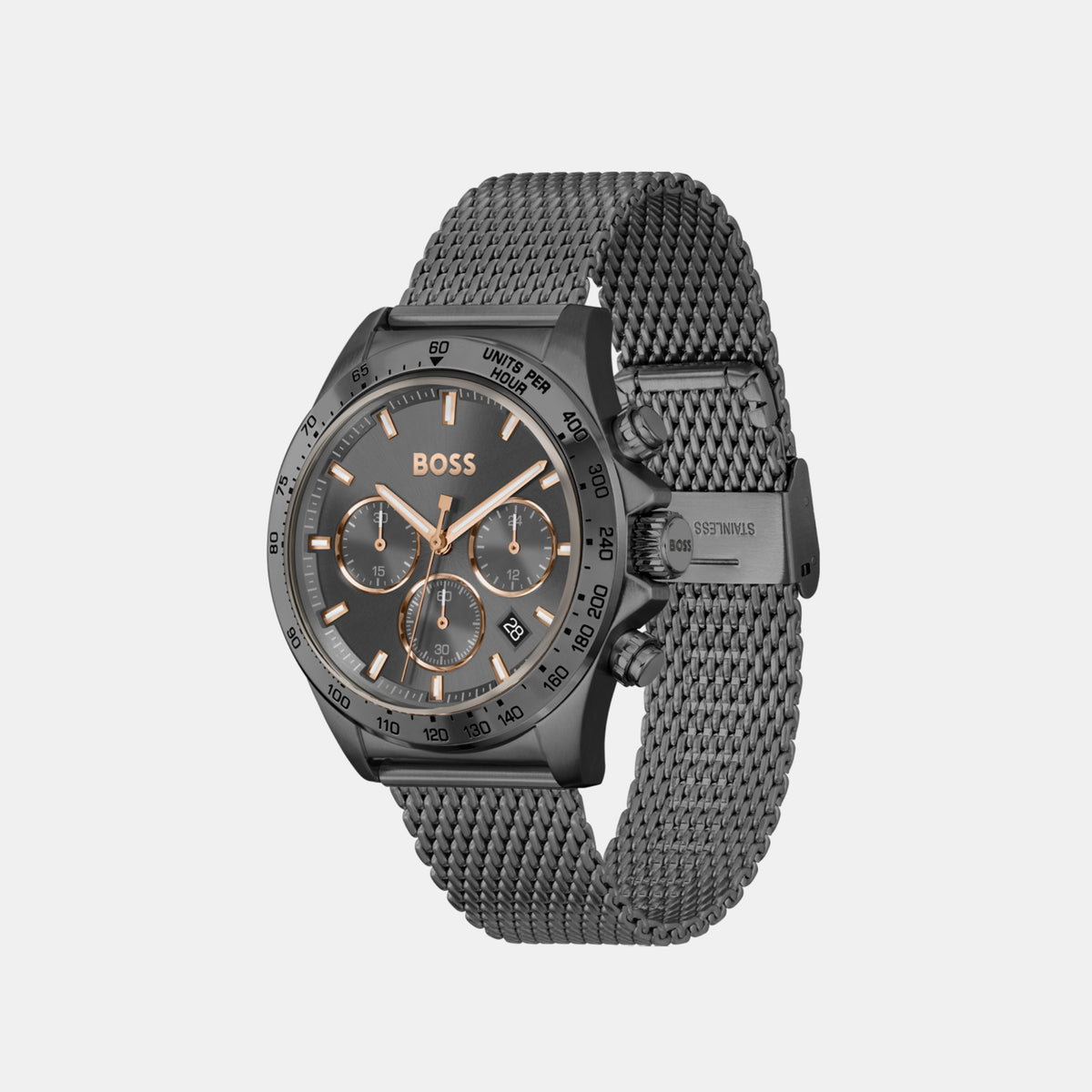 Boss Men Round Grey watch